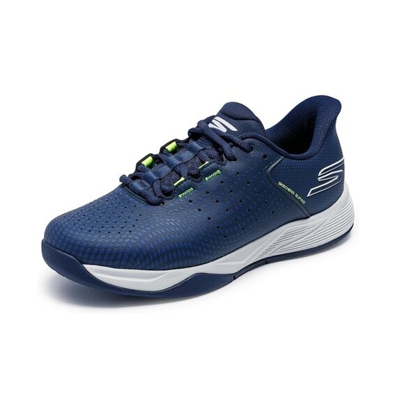 NiB Skechers Men Viper Court Reload Cross-Trainers Blue Size 7.5 $80 RY1346 - Picture 1 of 6